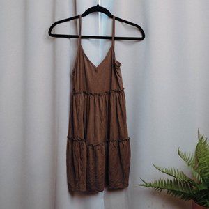 SHEIN Layered Frill Trim Ruffle Hem Cami Dress